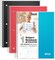 1-Subject Notebook, Wide Ruled Notebook, Blue Plastic Cover, 100 Sheets (200 Pages) 8X10.5 3-Hole Easy Tear-Off Pages, Single Subject Spiral Note Book for Kid, School Notebook